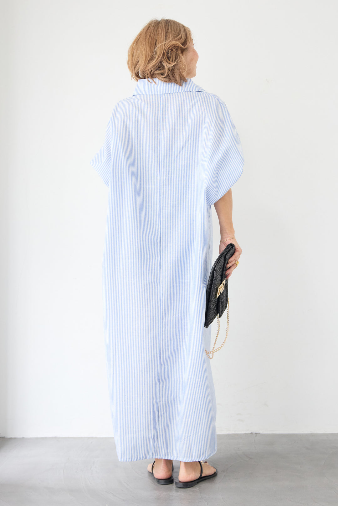 ドルマンスリーブ ロングシャツワンピース