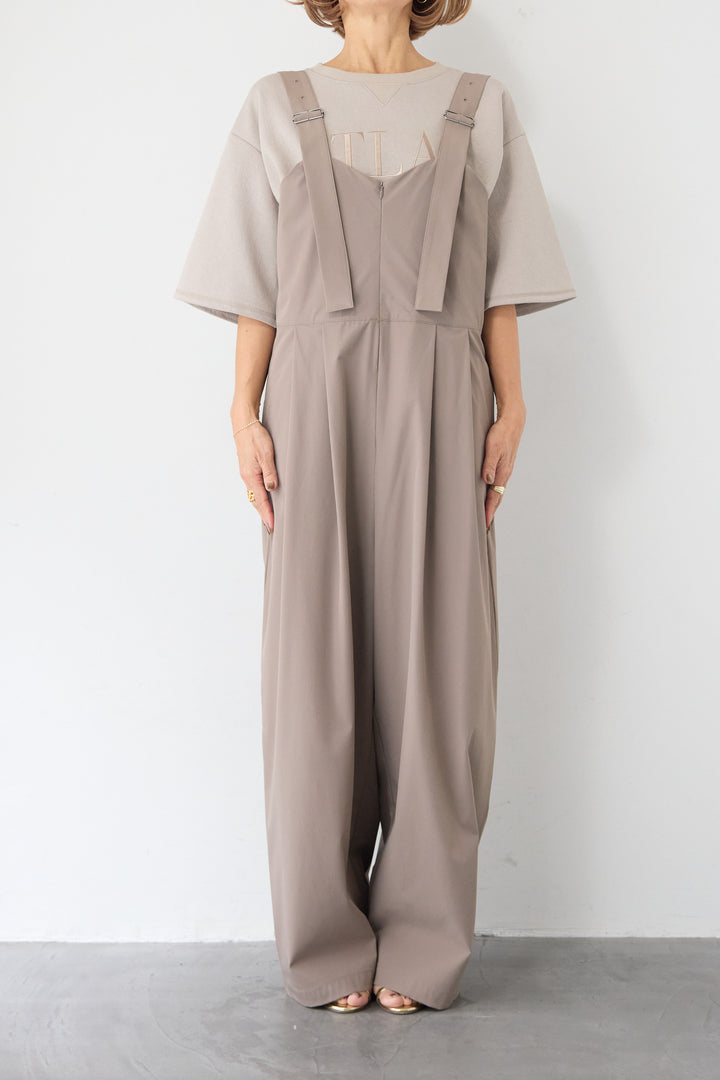 【接触冷感】ベルトサロペットパンツ