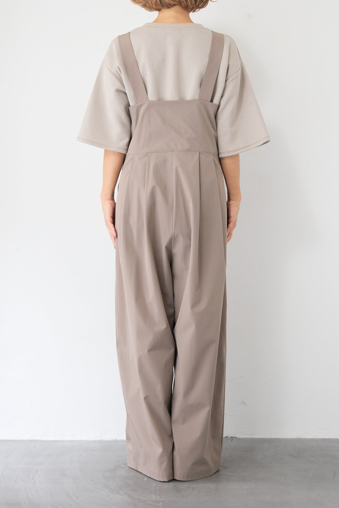 【接触冷感】ベルトサロペットパンツ