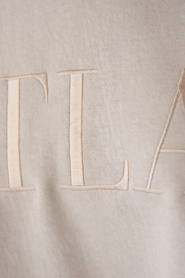 【セットアップ対応】刺繍ロゴ 5分袖スウェットプルオーバー