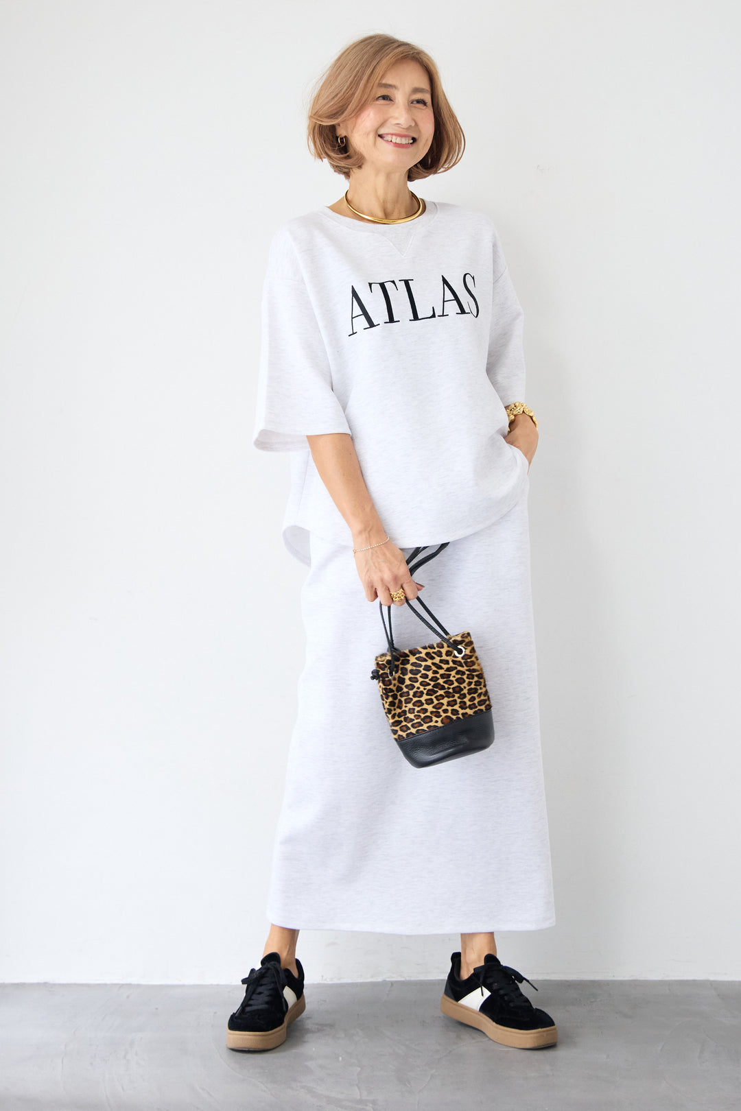 【セットアップ対応】リブウエスト・ロングタイトスカート