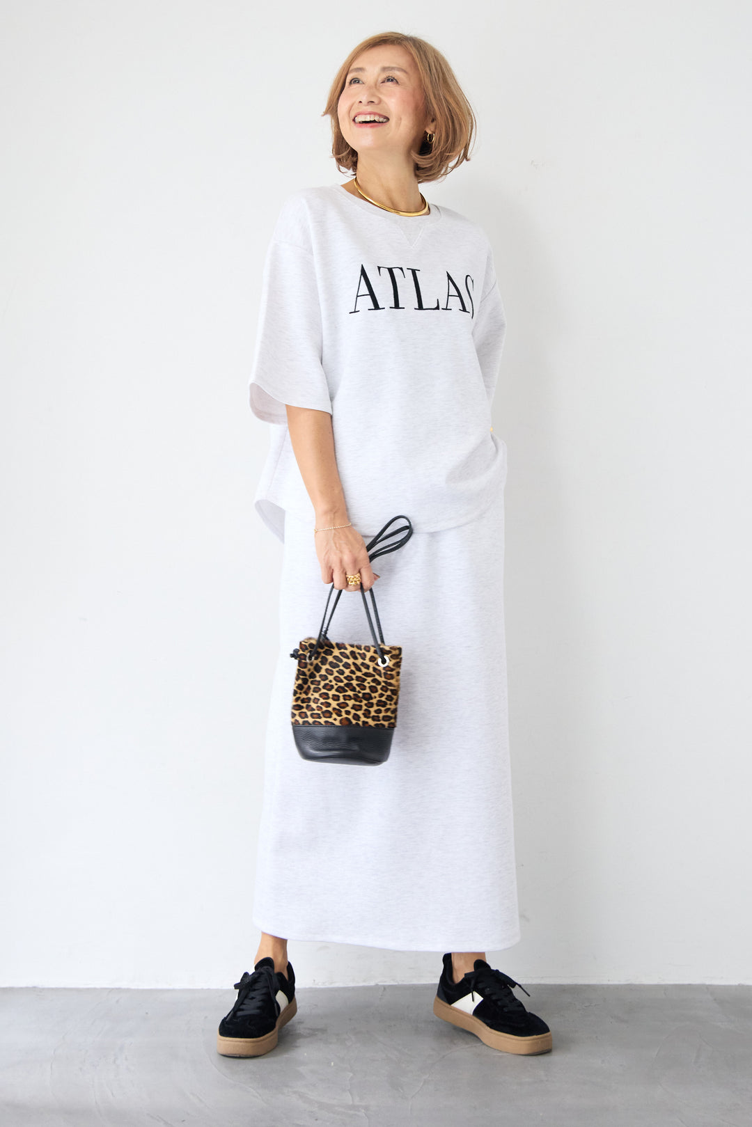 【セットアップ対応】リブウエスト・ロングタイトスカート