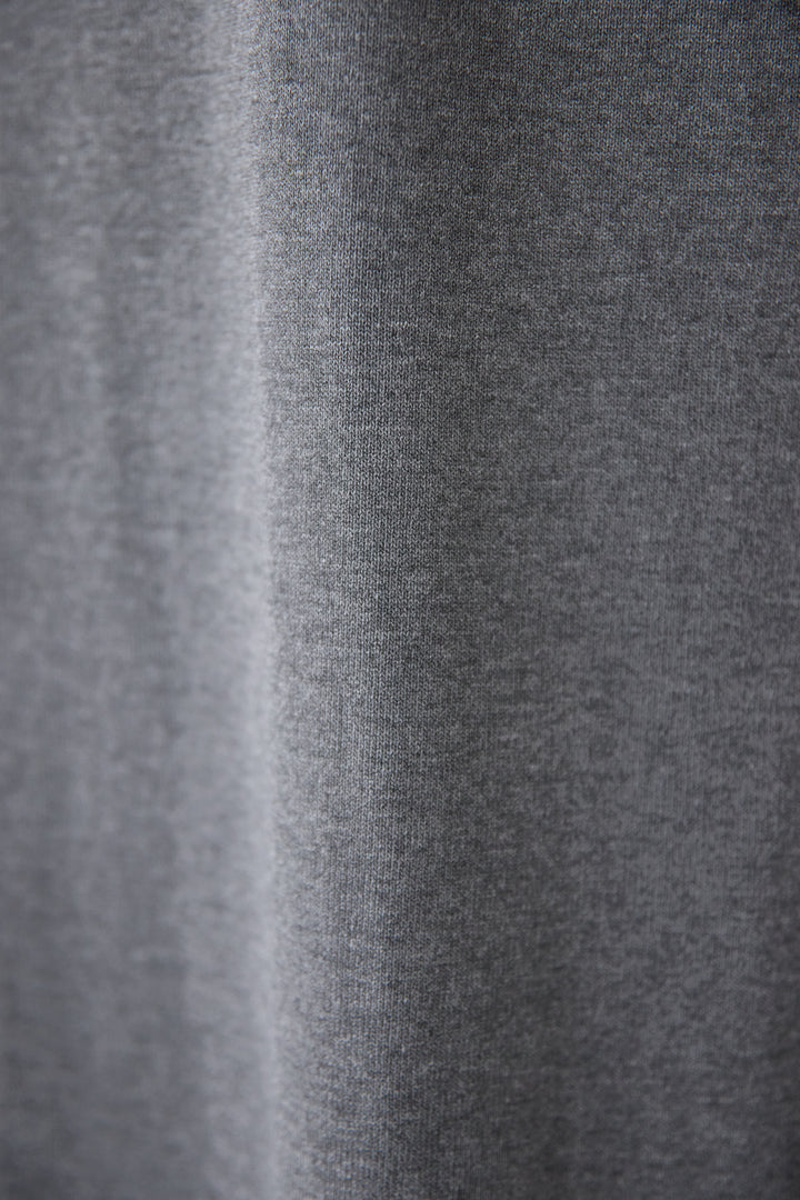 深Vネック サイドスリット ニットロングワンピース