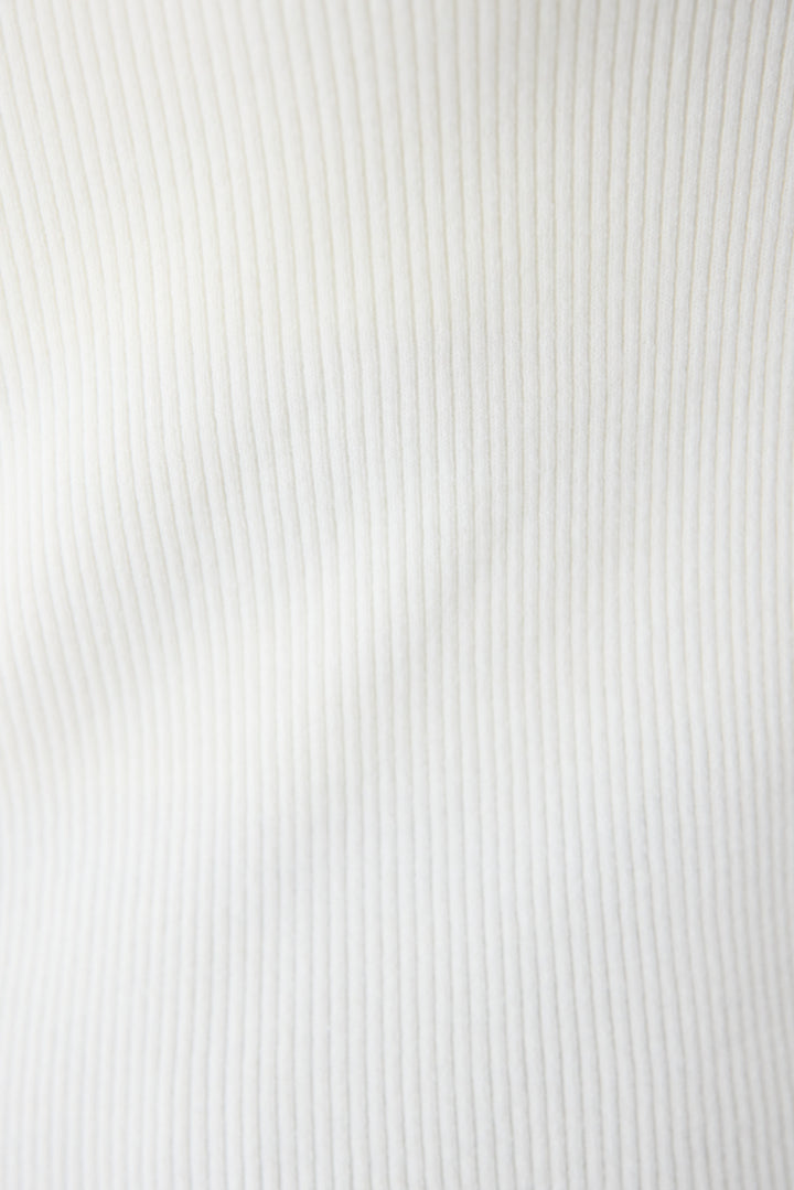 5分袖 Vネック リブプルオーバー