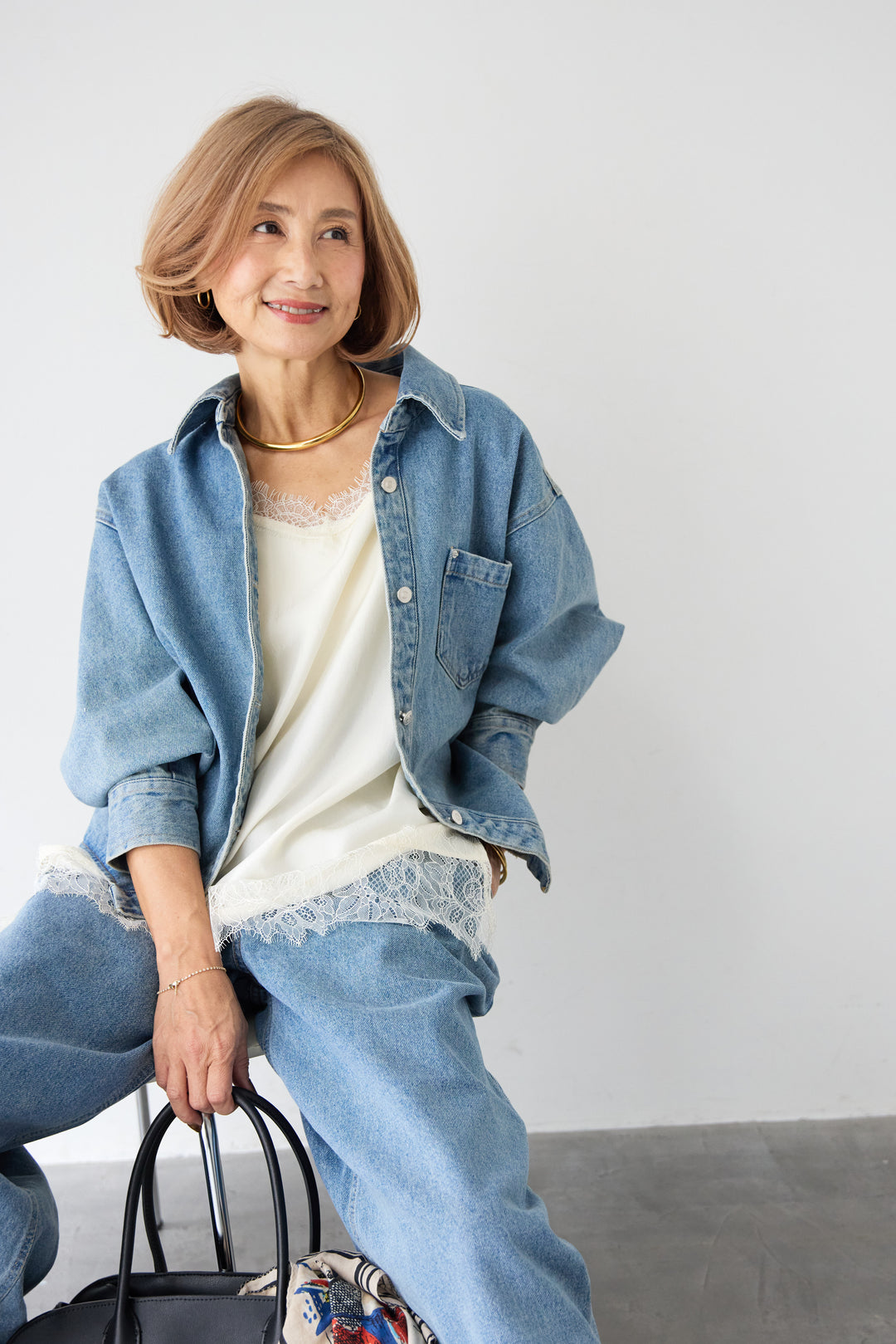 ワイドシルエット・デニムシャツジャケット