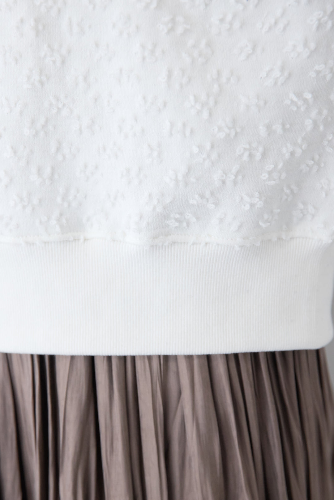 カットジャガード 5分袖 プルオーバー