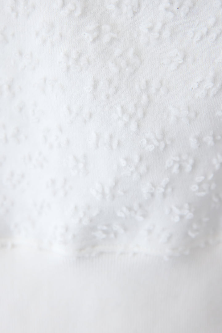 カットジャガード 5分袖 プルオーバー