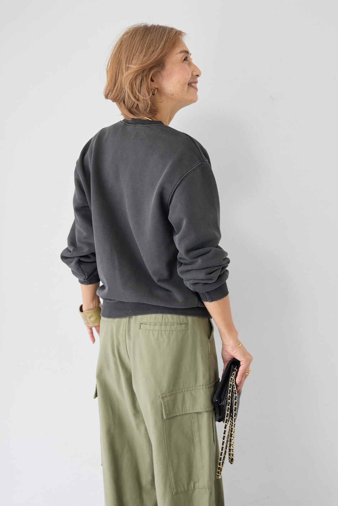 [SET]ヴィンテージライク ミッキースウェット+テンセルカーゴパンツ(2set)