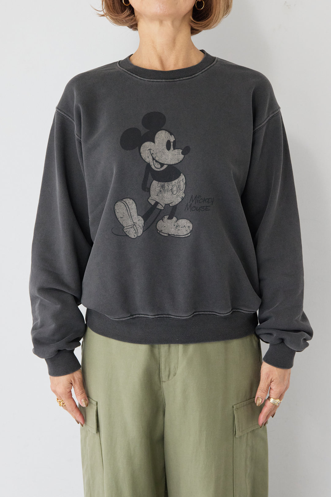 [SET]ヴィンテージライク ミッキースウェット+テンセルカーゴパンツ(2set)