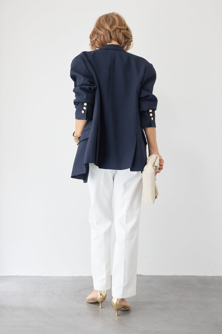 金ボタン ダブルブレストブレザー