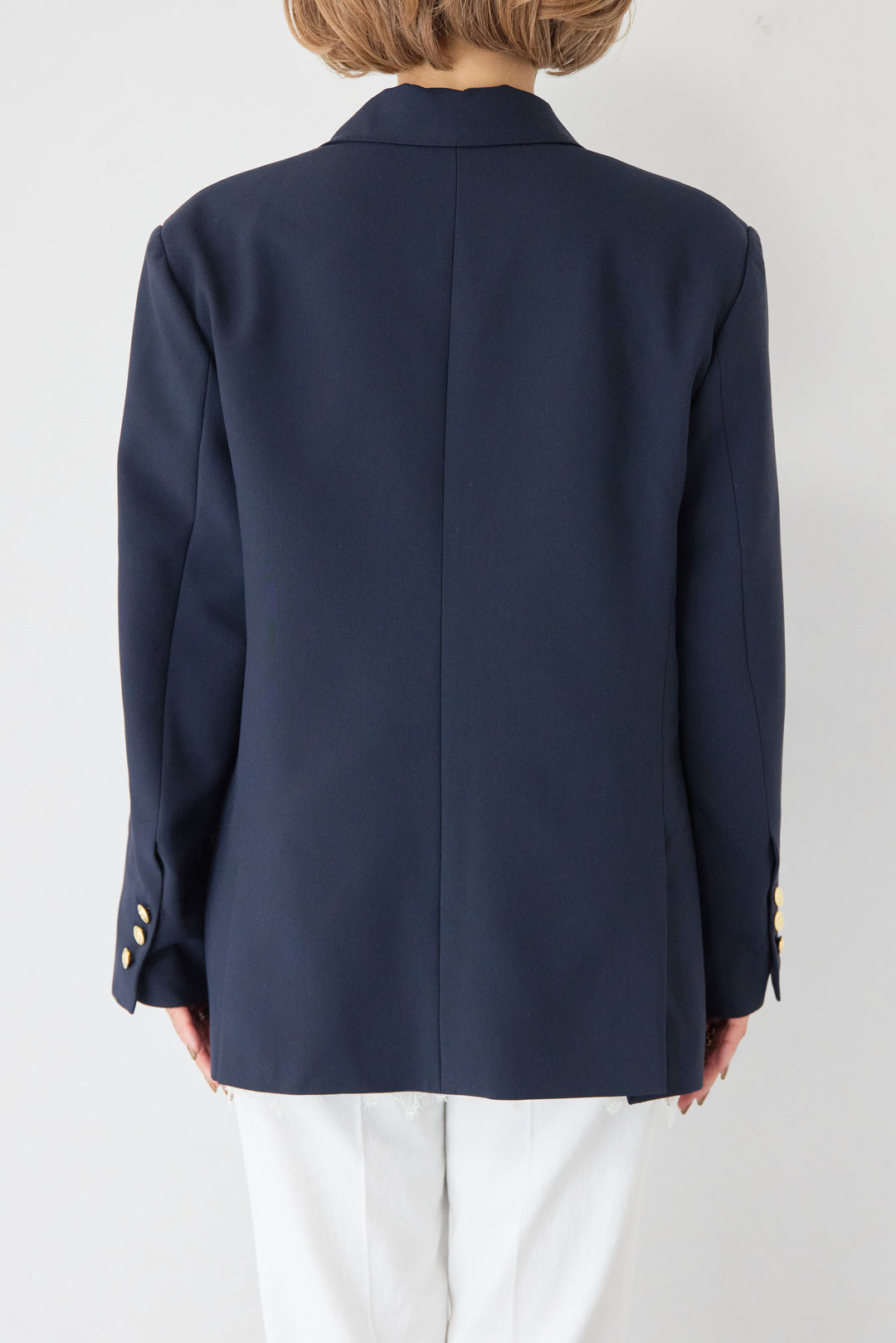 金ボタン ダブルブレストブレザー
