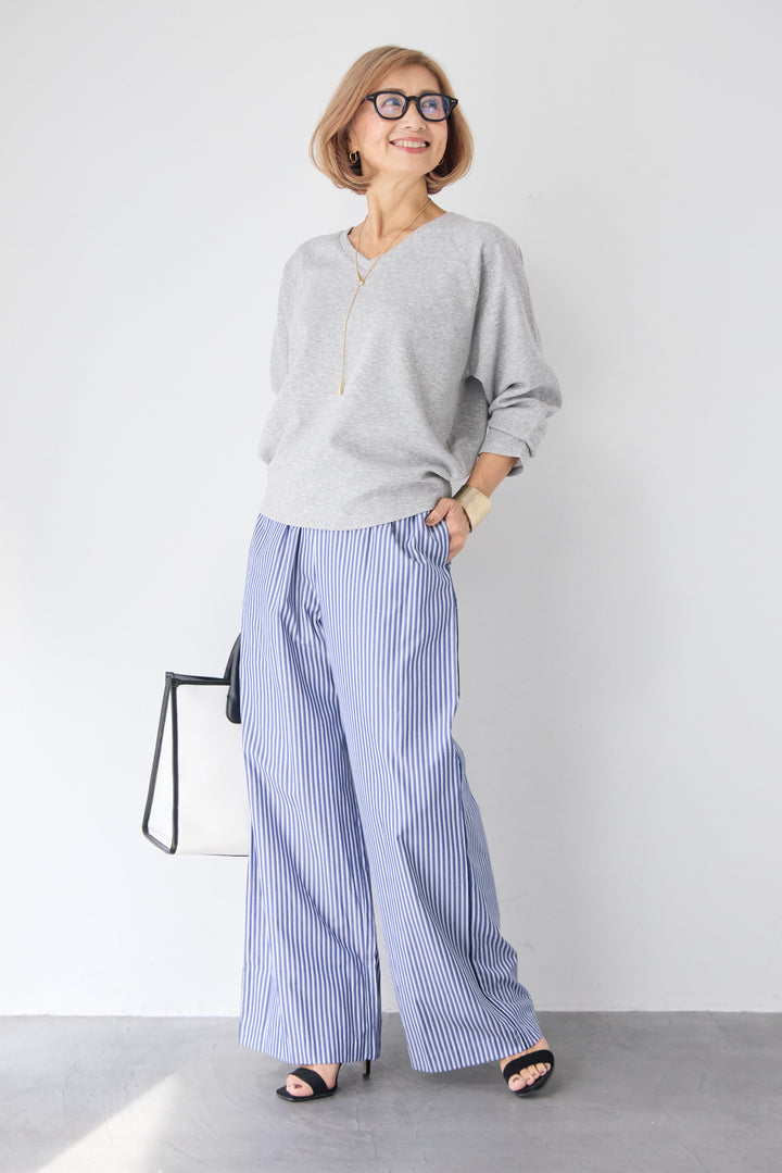 Vネック ラグラン カットソー