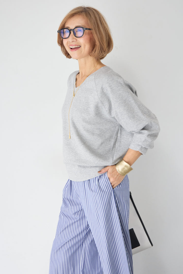 Vネック ラグラン カットソー