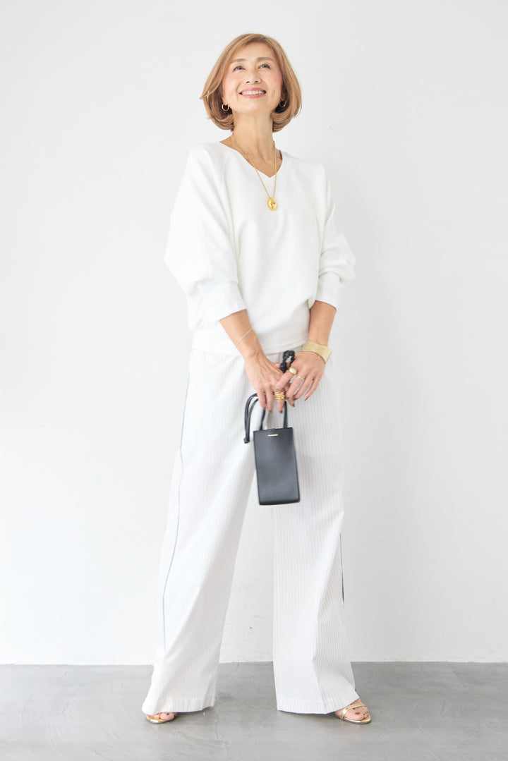 Vネック ラグラン カットソー