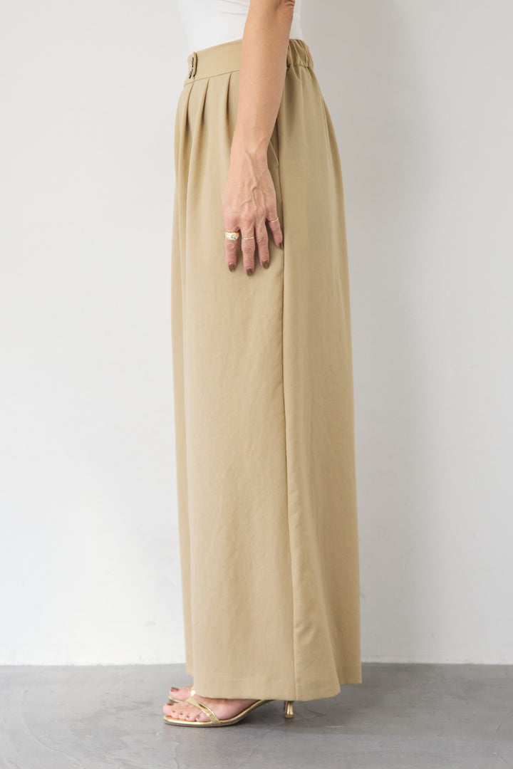 ウエストバックゴム 2ボタンワイドパンツ