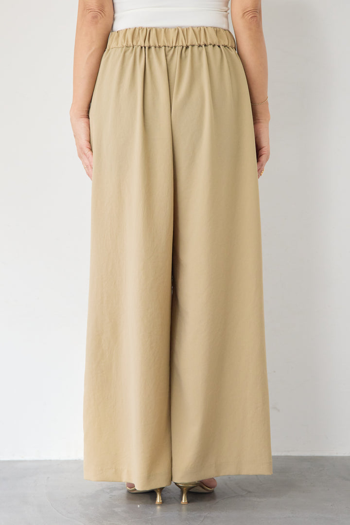 ウエストバックゴム 2ボタンワイドパンツ