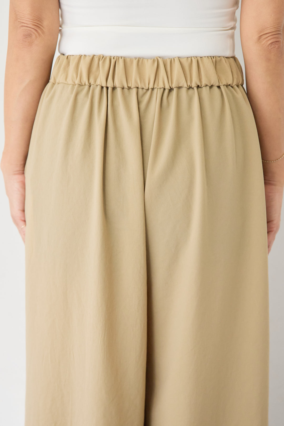 ウエストバックゴム 2ボタンワイドパンツ