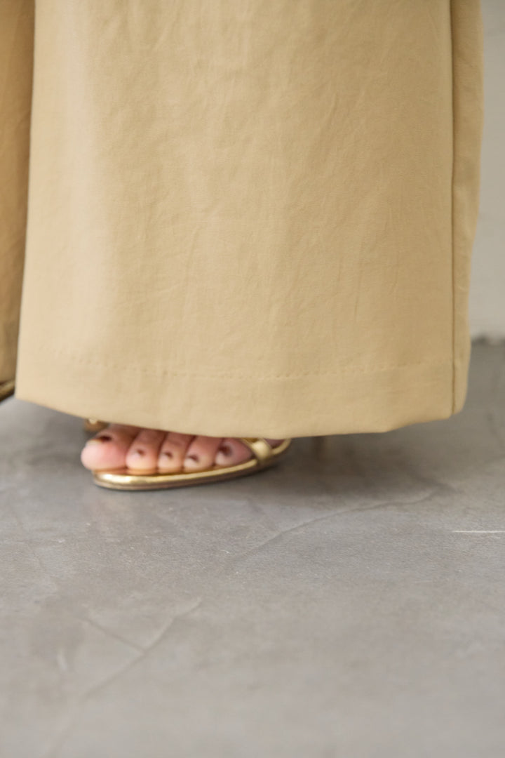 ウエストバックゴム 2ボタンワイドパンツ