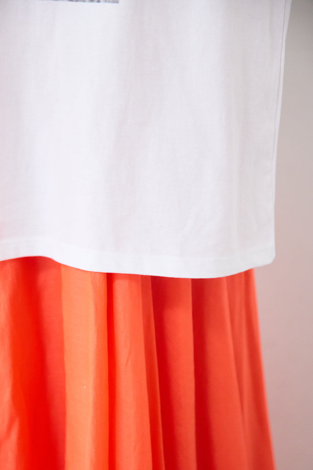 プリント クルーネック コットンTシャツ