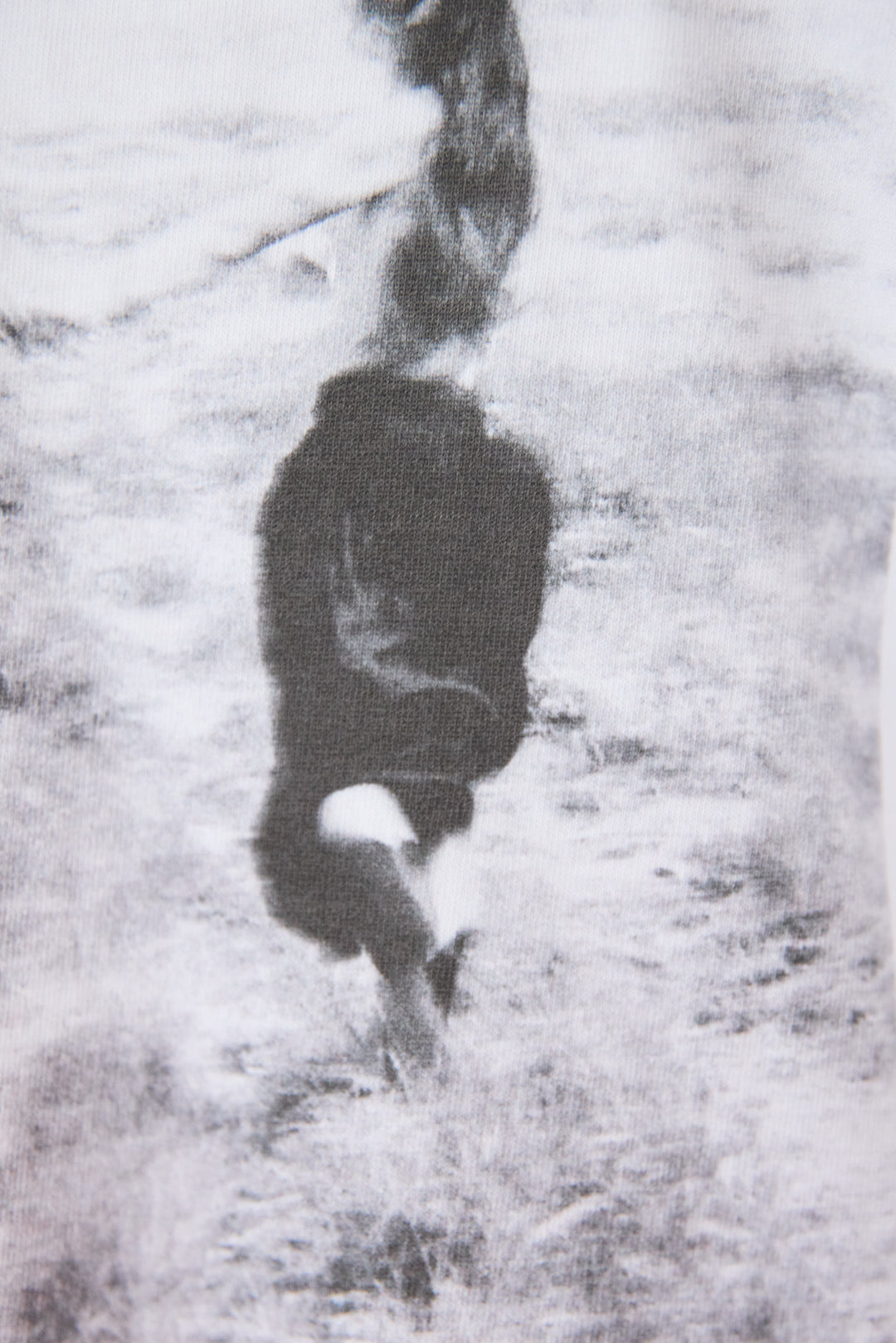 プリント クルーネック コットンTシャツ