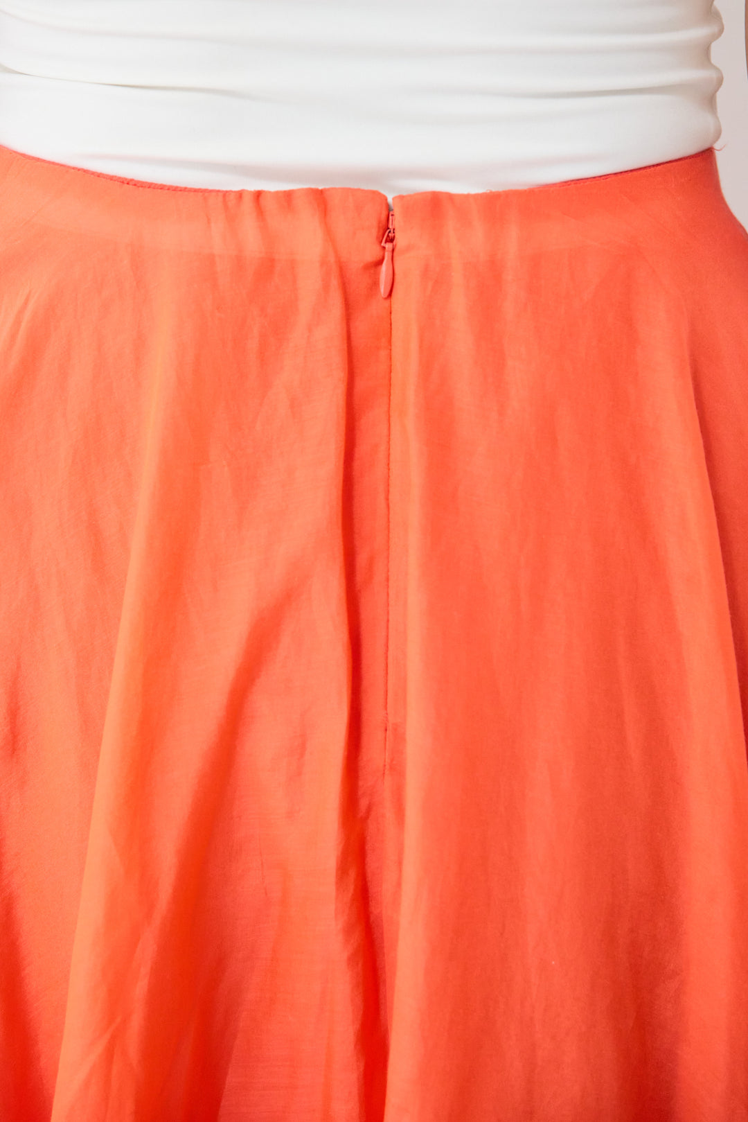 シアーコットン フレアロングスカート