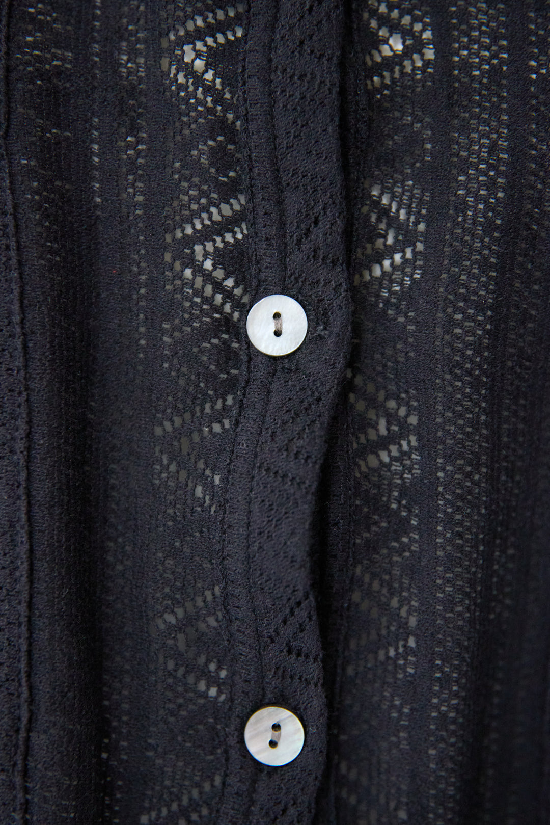 コットン幾何学レース ドビーシャツ