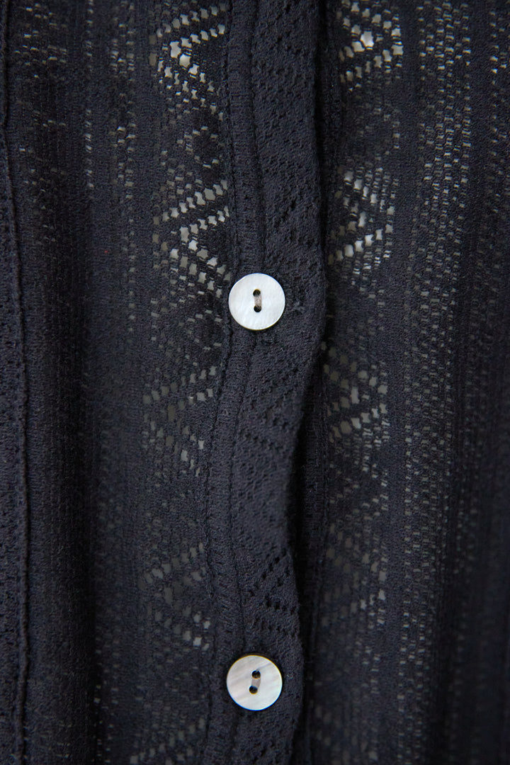 コットン幾何学レース ドビーシャツ