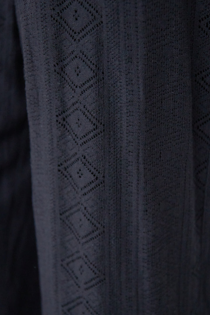 コットン幾何学レース ドビーワイドパンツ