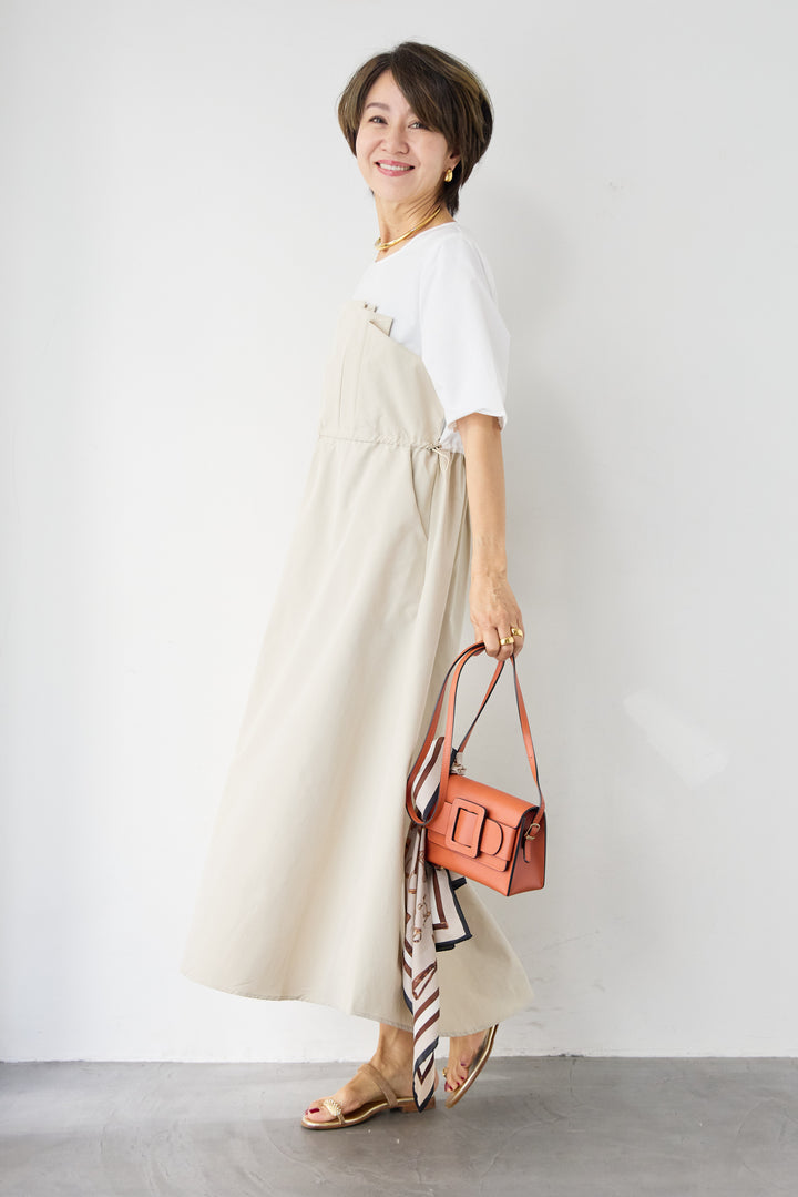 ドロストビスチェドッキングワンピース