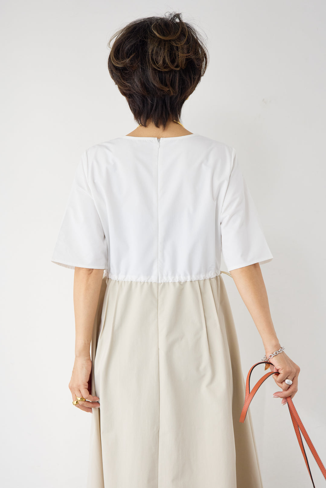 ドロストビスチェドッキングワンピース