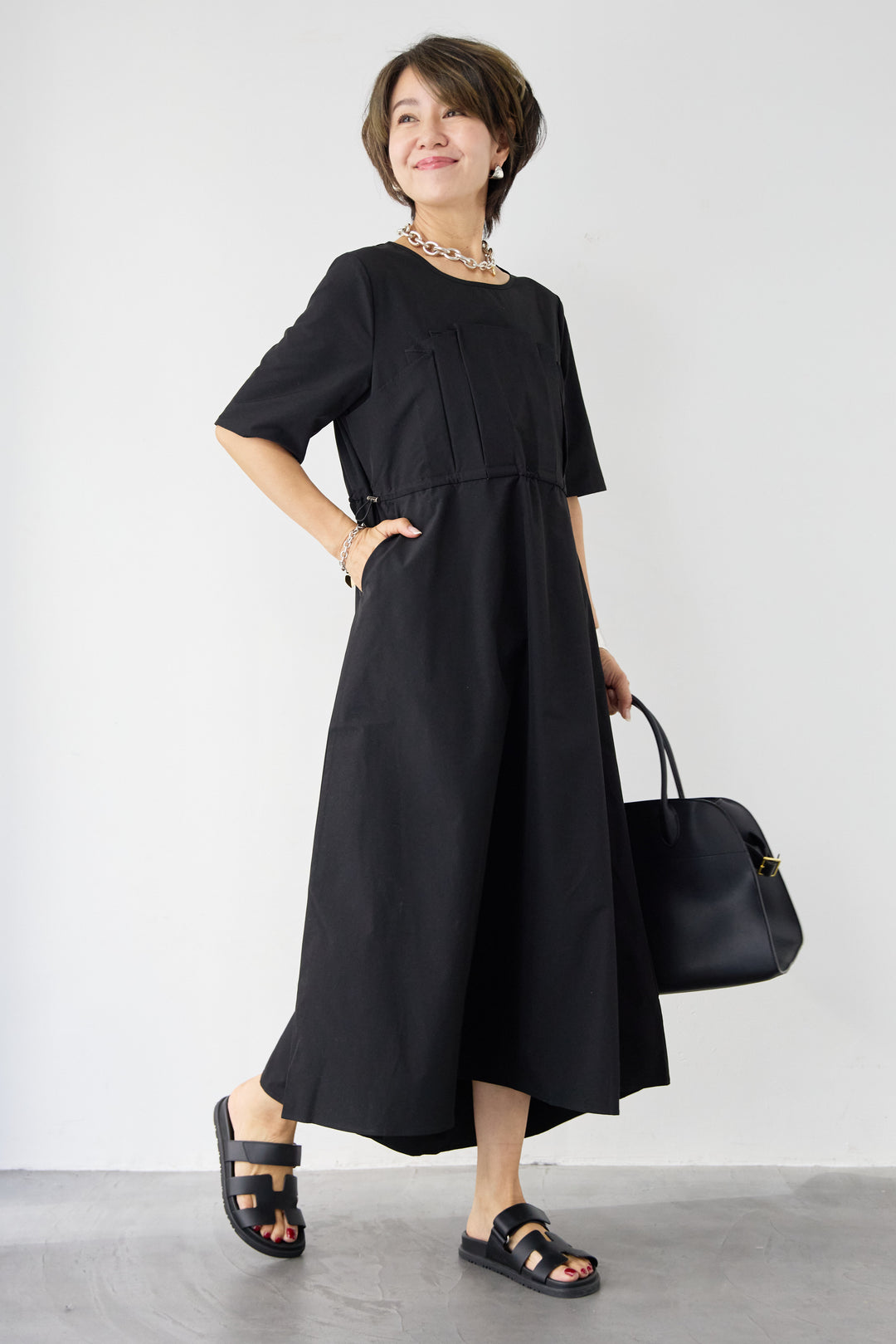 ドロストビスチェドッキングワンピース