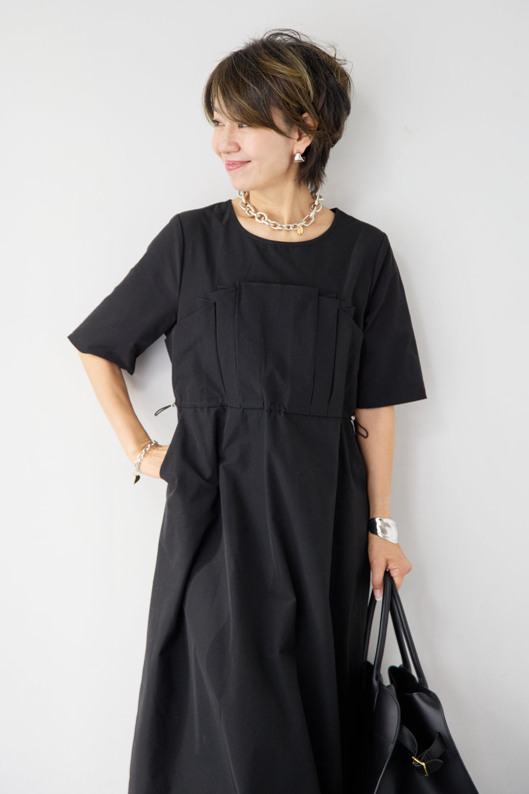 ドロストビスチェドッキングワンピース