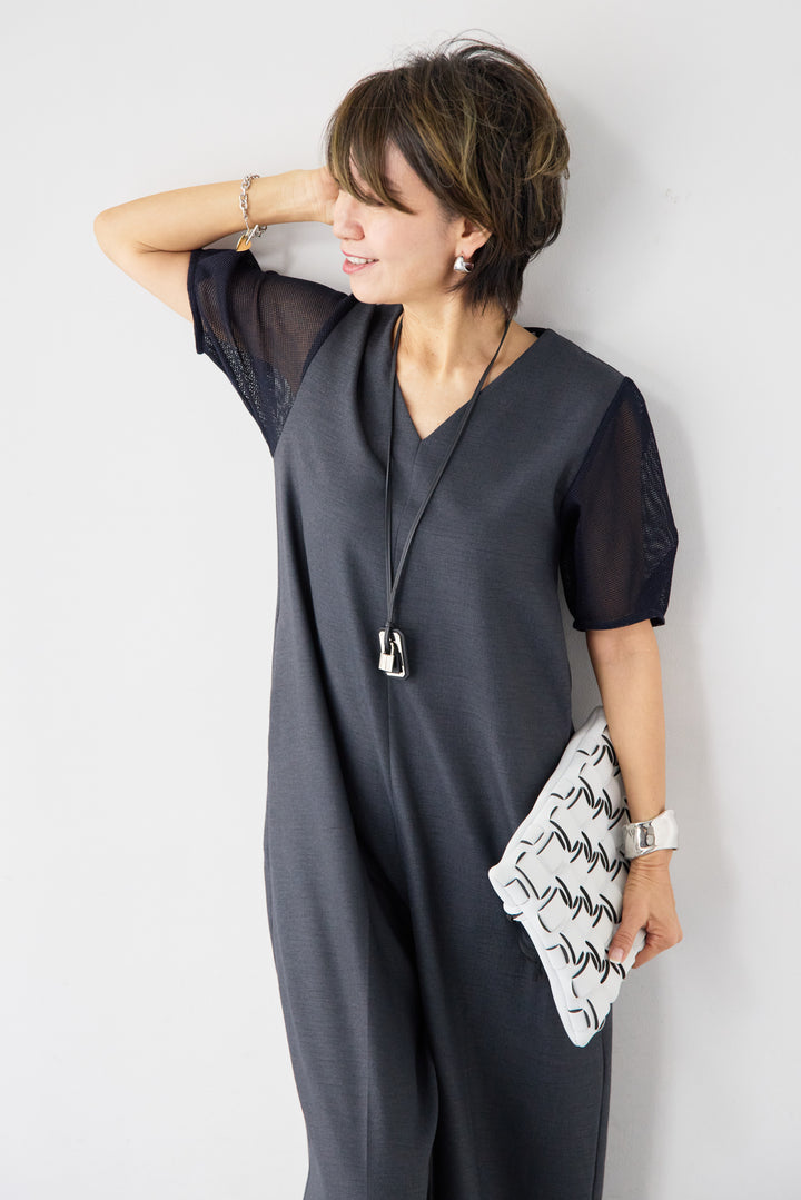 メッシュスリーブオールインワン