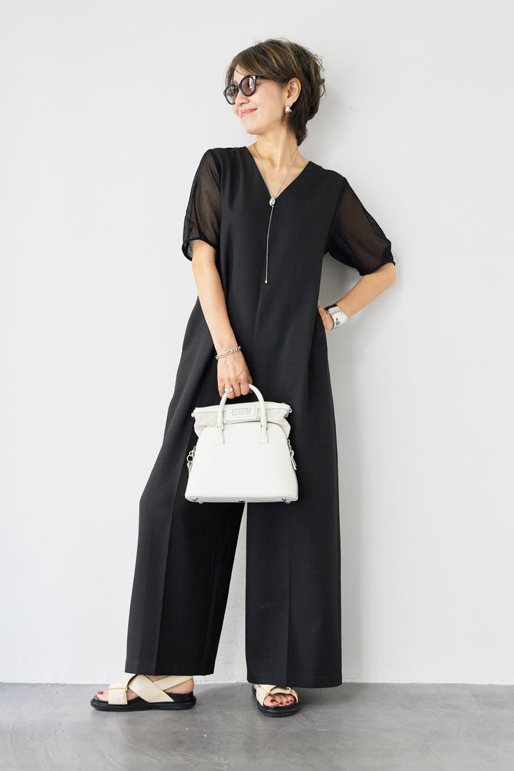 メッシュスリーブオールインワン