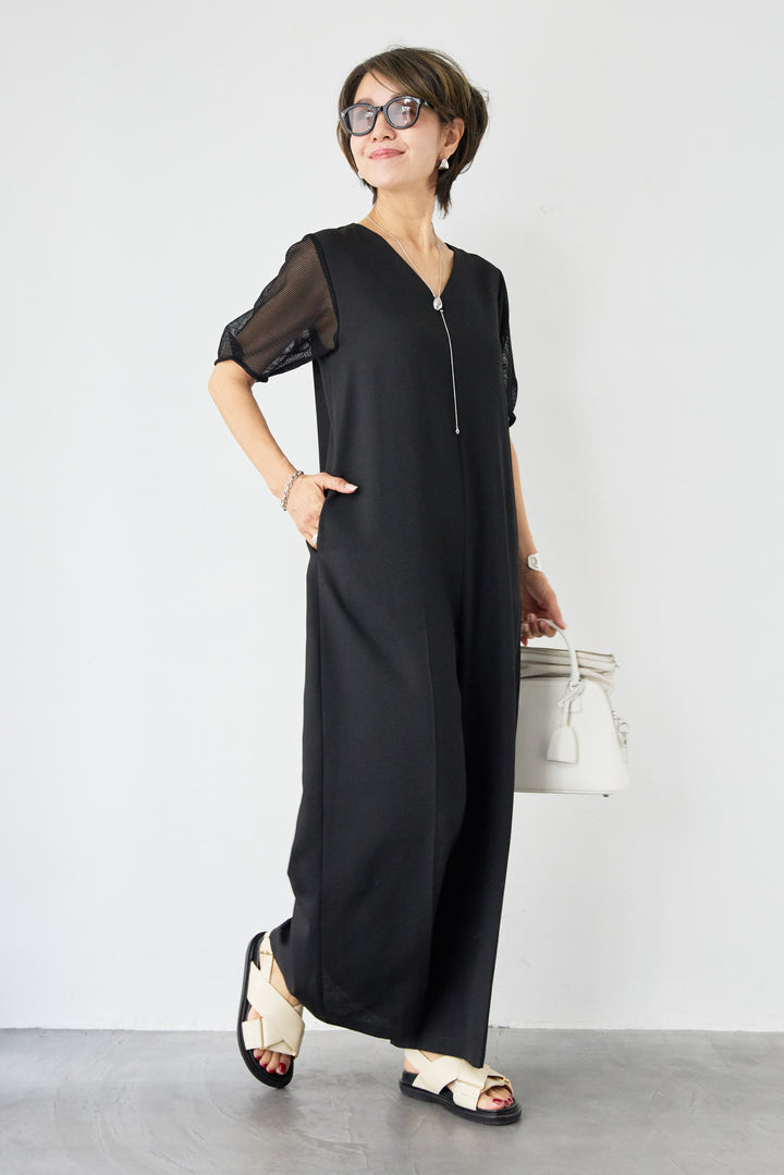 メッシュスリーブオールインワン