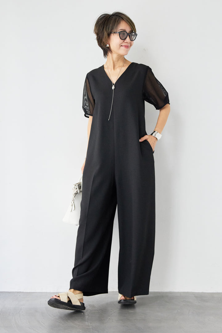 メッシュスリーブオールインワン