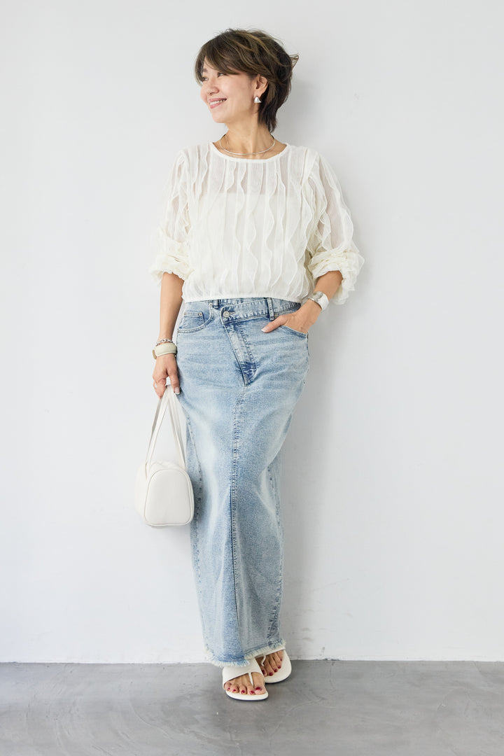 ウエービーレースブラウス