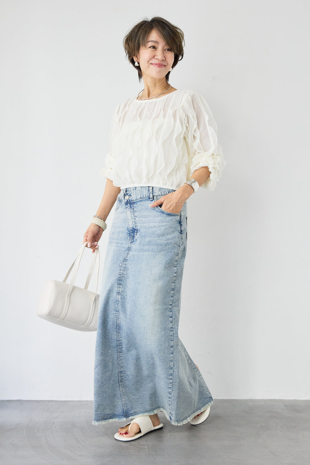 ウエービーレースブラウス