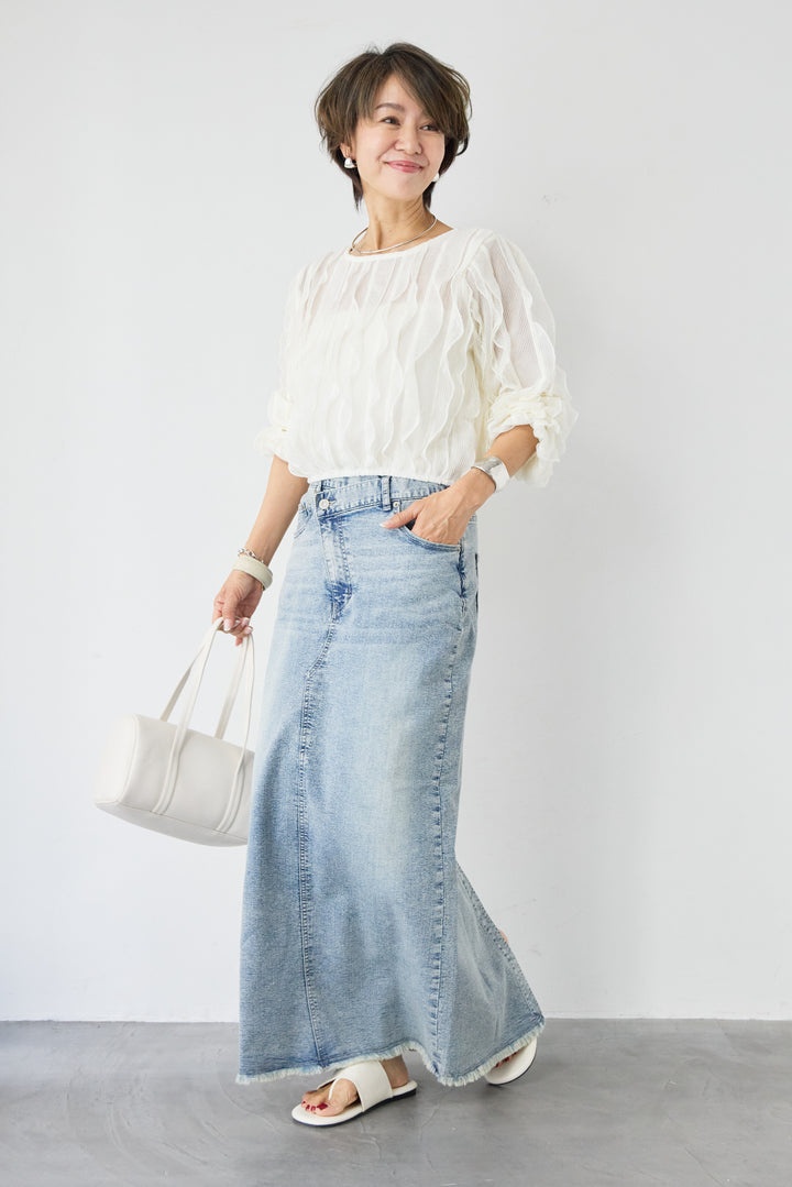 ウエービーレースブラウス