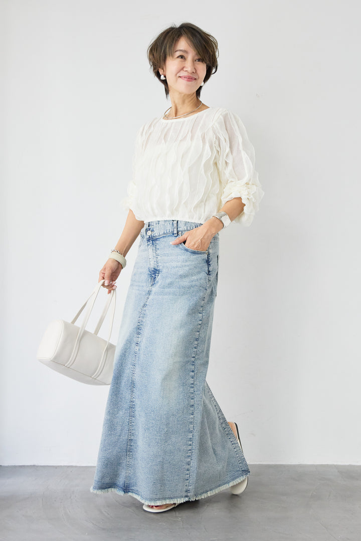 ウエービーレースブラウス