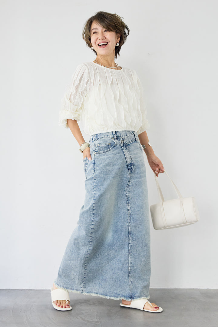 ウエービーレースブラウス