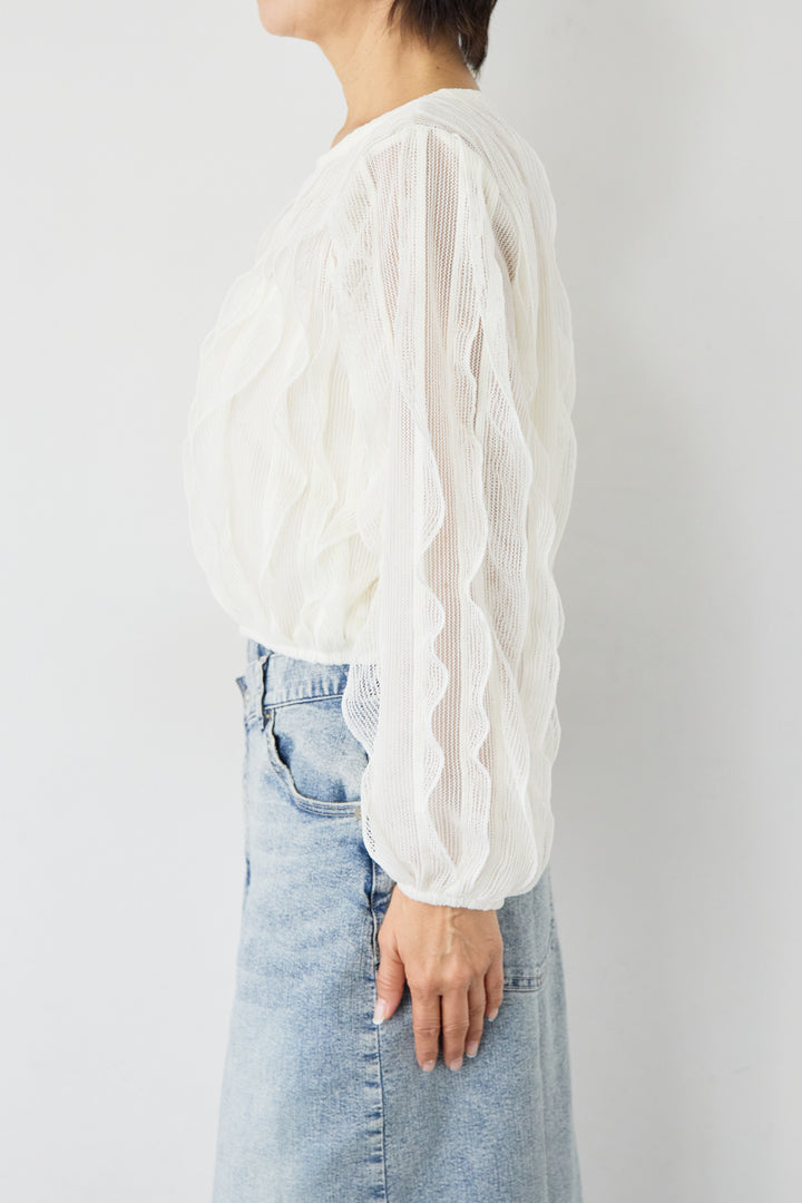 ウエービーレースブラウス