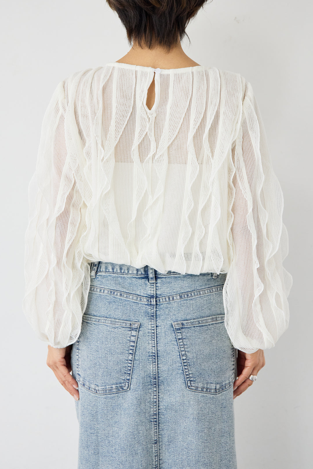 ウエービーレースブラウス