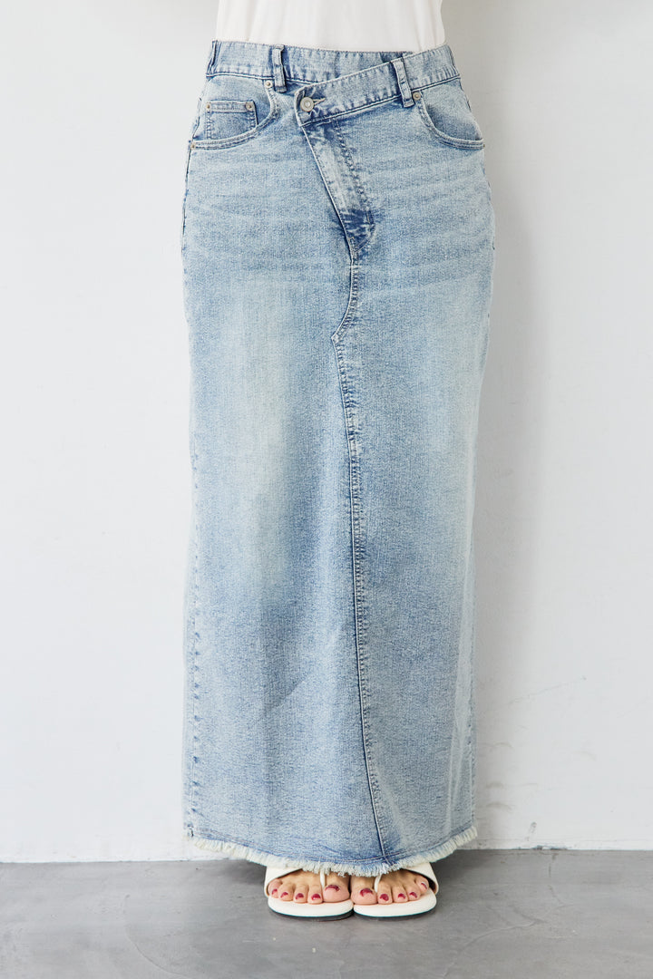 ウエストラップデザインデニムスカート