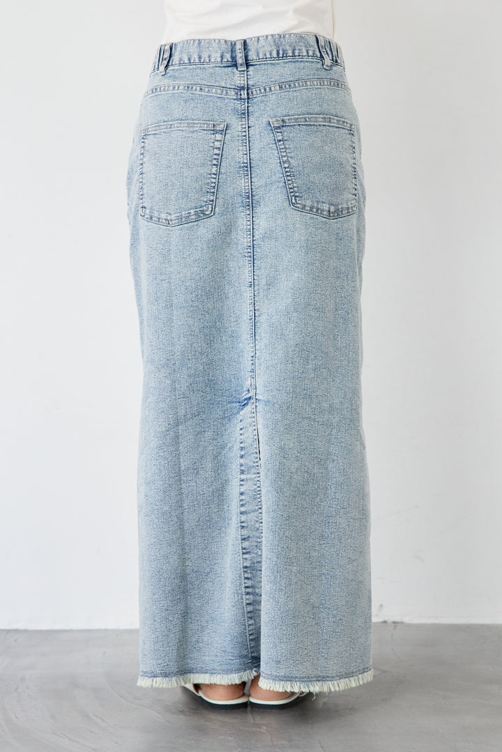 ウエストラップデザインデニムスカート