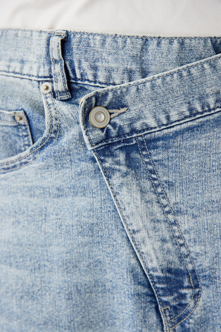 ウエストラップデザインデニムスカート