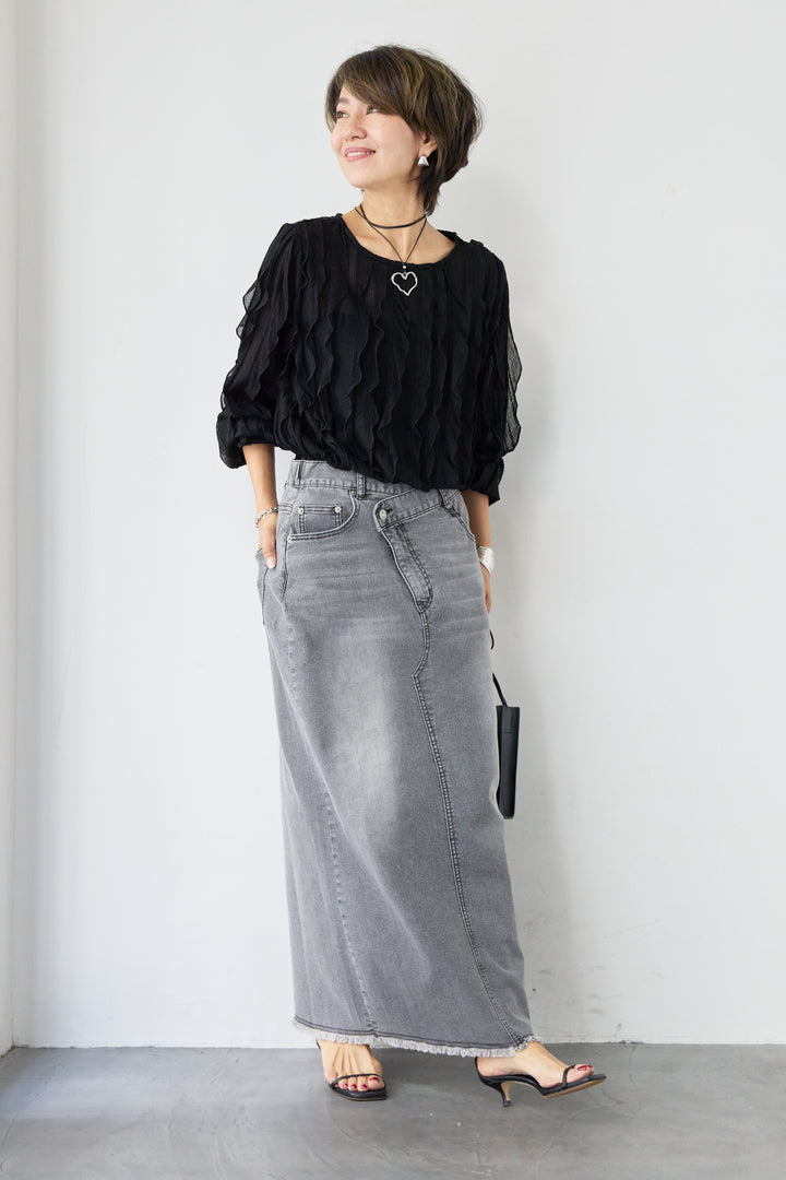 ウエービーレースブラウス
