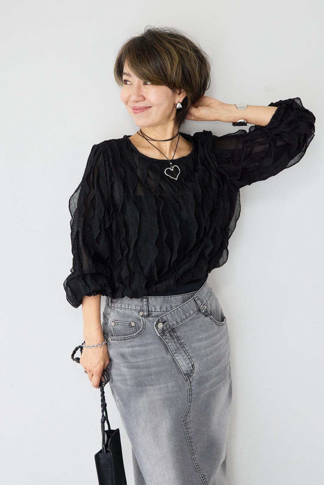 ウエービーレースブラウス