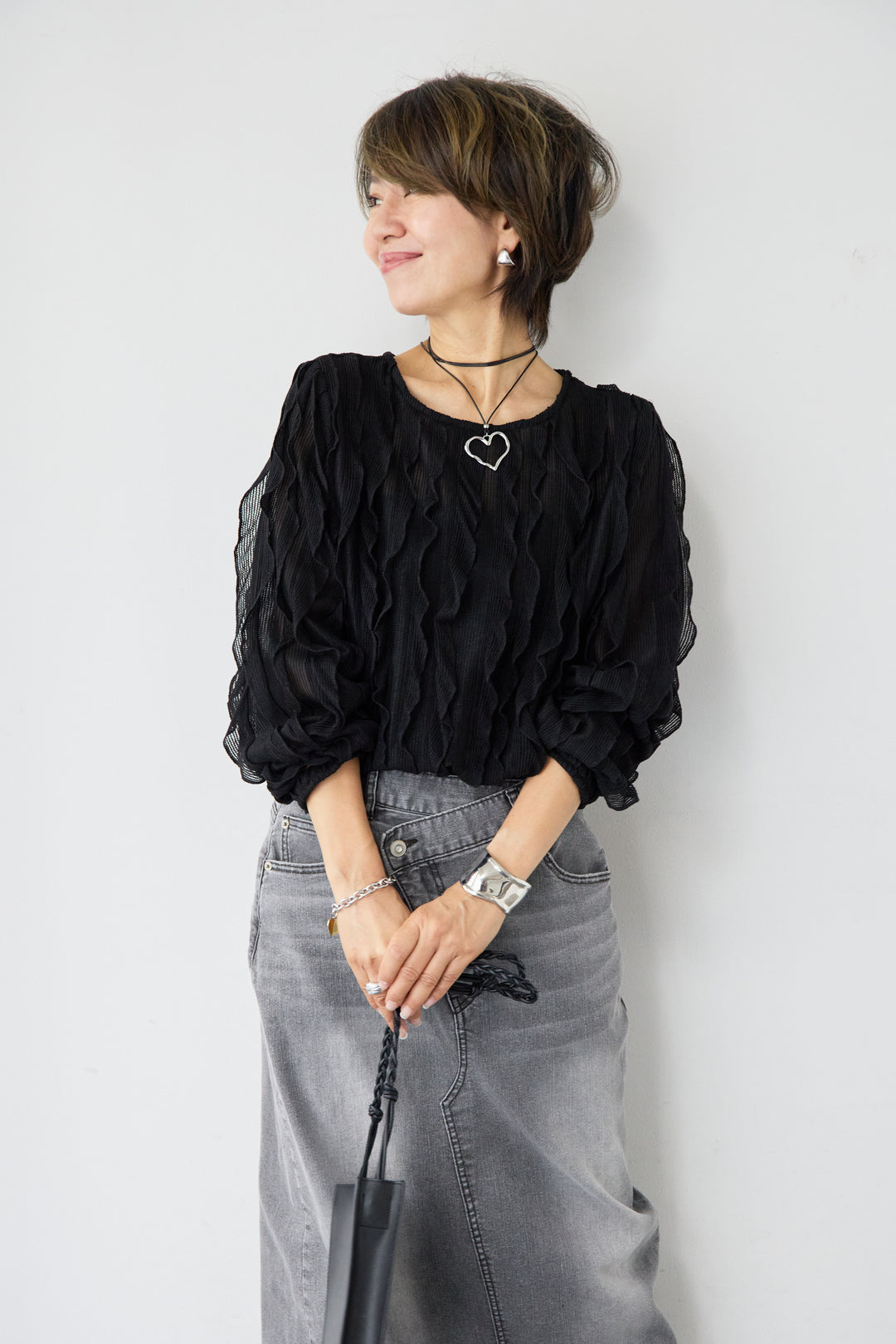 ウエービーレースブラウス