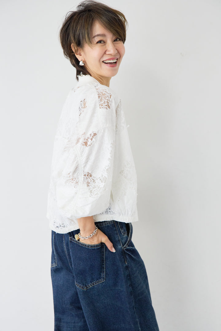 総レースブルゾン